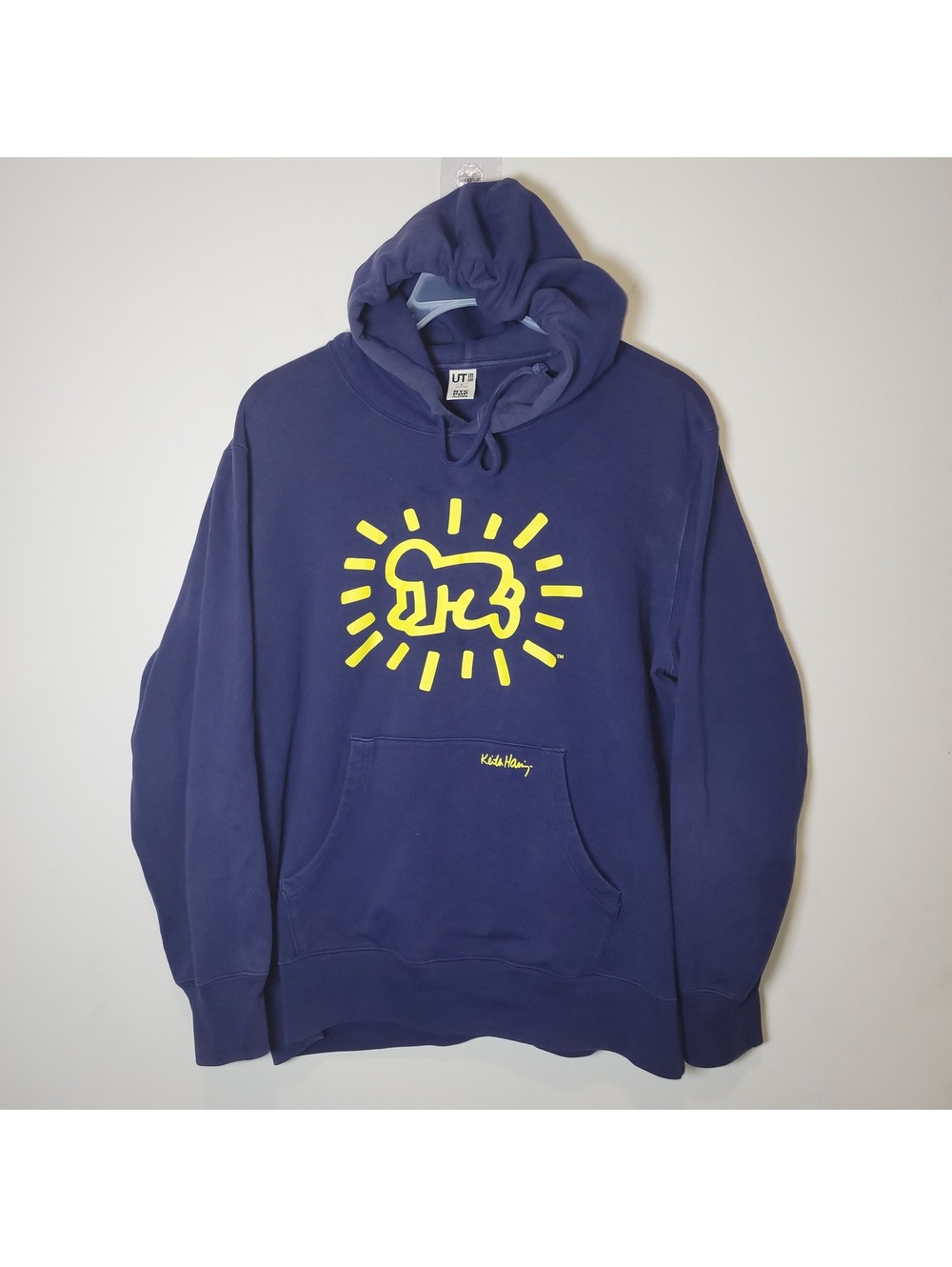 UNIQLO UT Keith Haring Radiant Baby Hoodie Men's XL NYC Pop Icons Pullover Blue